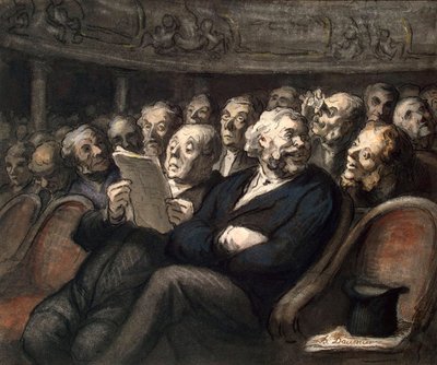 Pause ved Comédie-Française, 1858. av Honoré Daumier