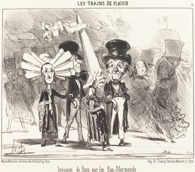 Invasjonen av Paris av de nedre normannerne av Honoré Daumier