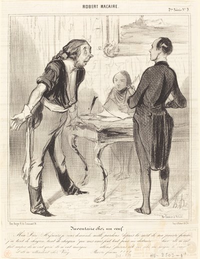 Inventar hos en enkemann av Honoré Daumier