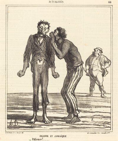 Irland og Jamaica - Tålmodighet!... av Honoré Daumier