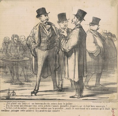 Jeg kjøpte ... et fat vin ... av Honoré Daumier
