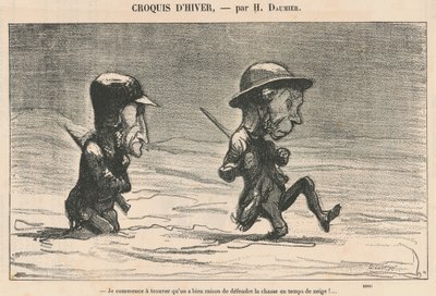 Jeg begynner å finne ... i snøvær! ... av Honoré Daumier