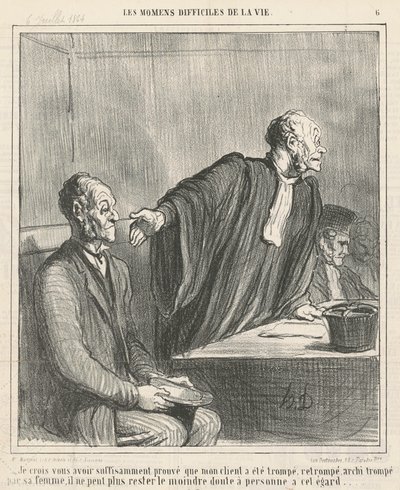 Jeg tror jeg har bevist for deg at min klient... av Honoré Daumier