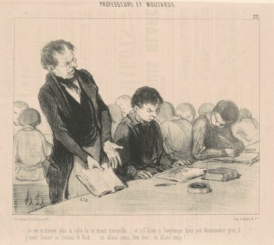 Jeg er ikke lenger overrasket om denne prøvde å være stille... av Honoré Daumier