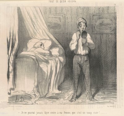 Jeg kunne aldri få min kone til å tro... av Honoré Daumier