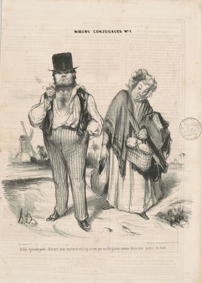Jeg giftet meg med deg for å sjarmere min eksistens... av Honoré Daumier