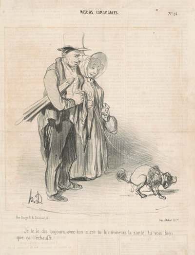 Jeg sier alltid til deg, med sukkeret ditt... av Honoré Daumier