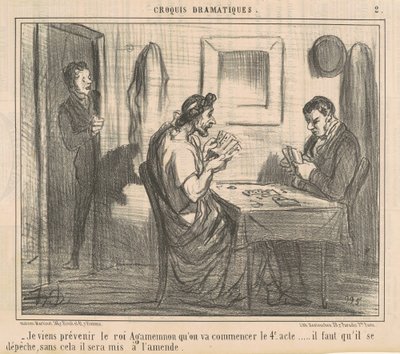Jeg kommer for å advare kong Agamemnon... av Honoré Daumier