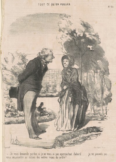 Unnskyld hvis jeg ikke så deg... av Honoré Daumier