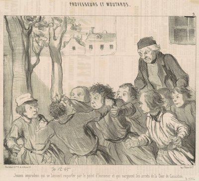 Hensynsløse unge mennesker som lar seg rive med... av Honoré Daumier