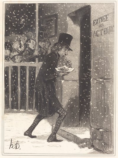 The Tightrope Walker-skuespiller av Honoré Daumier