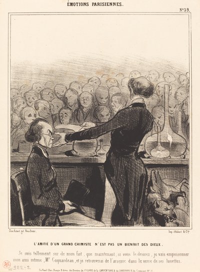 Vennskapet til en stor kjemiker... av Honoré Daumier