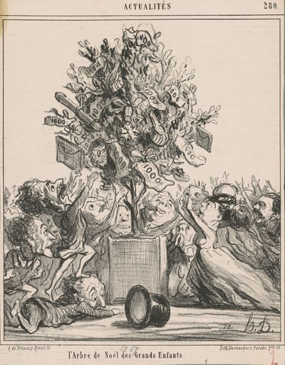 Det store barnejuletreet av Honoré Daumier