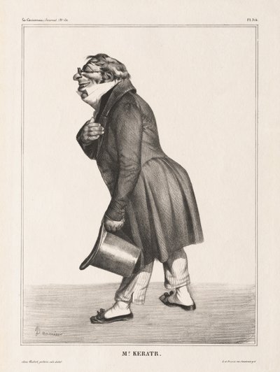 La Caricature, Pl. 314, Comte de. Keratry, 1833. av Honoré Daumier