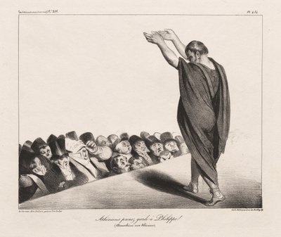 La Caricature, Pl. 454, athenere Vokt dere for Philip! av Honoré Daumier