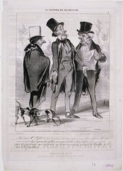 Bachelordagen av Honoré Daumier