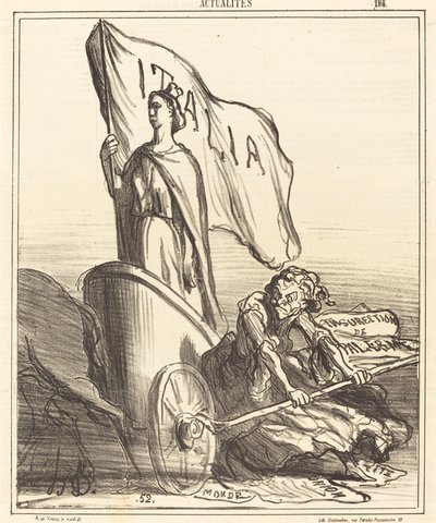 Den reaksjonære pressen søker forgjeves... av Honoré Daumier