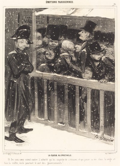 Køen på utstillingen av Honoré Daumier