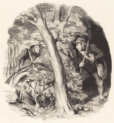 Møtet i skogen av Honoré Daumier