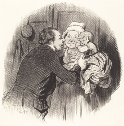 Besøket til sykepleieren av Honoré Daumier