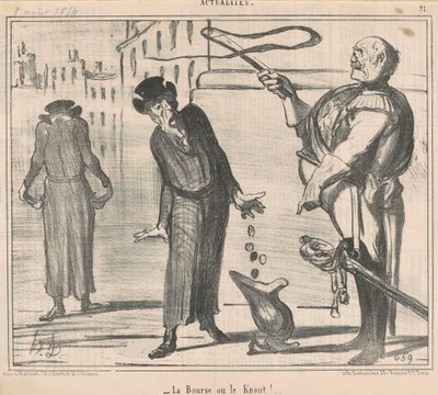 Pungen eller knuten! av Honoré Daumier