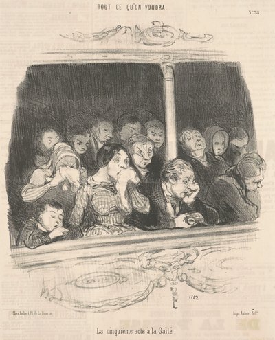 Femte akt har munterhet av Honoré Daumier