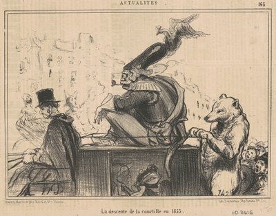 Nedstigningen av courtille i 1855 av Honoré Daumier