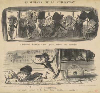 Vanskeligheten med å komme til et sted av Honoré Daumier