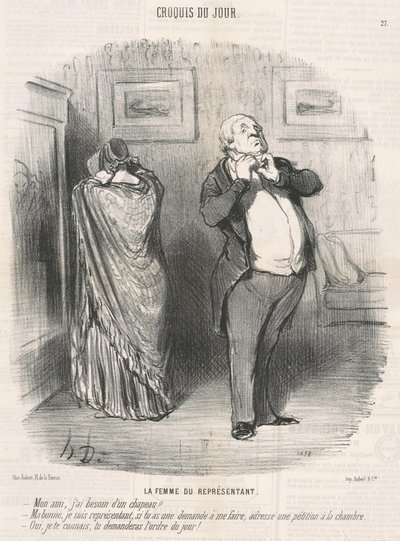 Representantens kone av Honoré Daumier