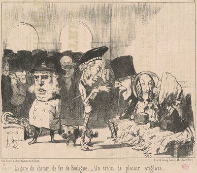 Boulogne jernbanestasjon av Honoré Daumier