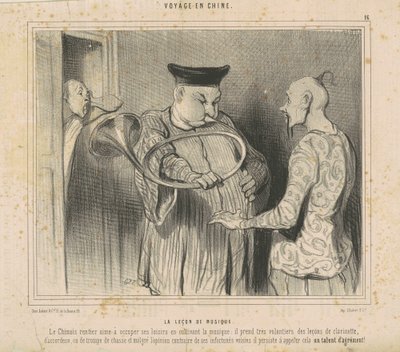 Musikktimen av Honoré Daumier