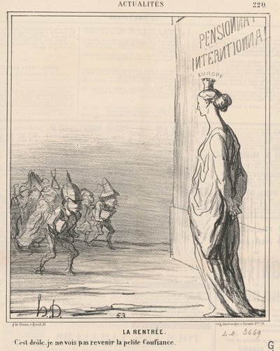 Starten på skoleåret av Honoré Daumier