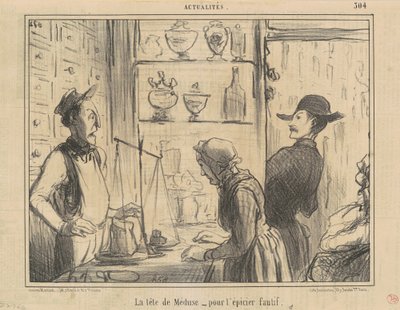 Medusas hode for den fornærmende kjøpmannen av Honoré Daumier