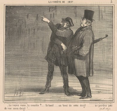 Ser du kometen? ... Der oppe ... av Honoré Daumier