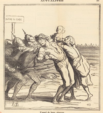 Oppfordringen til deres reserver av Honoré Daumier