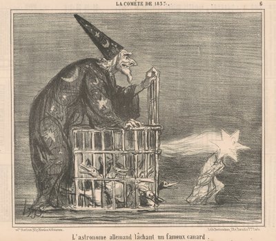 Den tyske astronomen slipper ut en... And av Honoré Daumier
