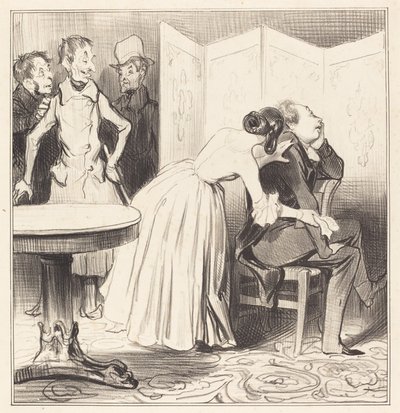Chevalier des Adrets er elskeren... av Honoré Daumier