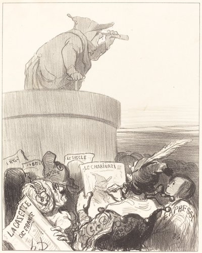 Den konstitusjonelle vurderer den politiske horisonten av Honoré Daumier