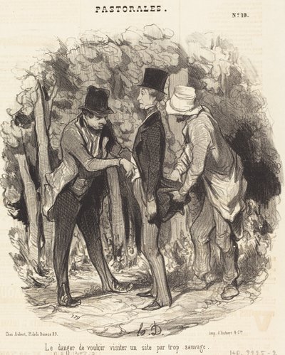 Faren for... å besøke et nettsted som er for vilt av Honoré Daumier