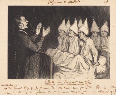 Hybelen til et velholdt internat av Honoré Daumier