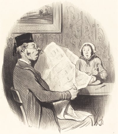 Det stadig mer monster Format av Honoré Daumier