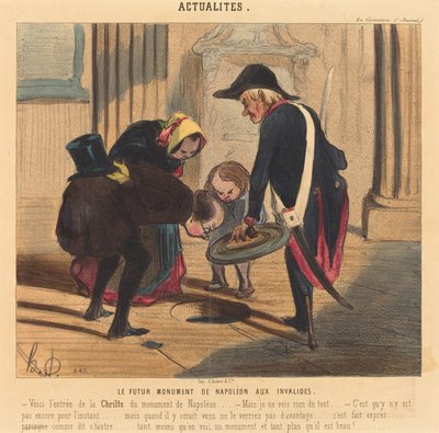 Det fremtidige monumentet til Napoleon ved Invalides av Honoré Daumier