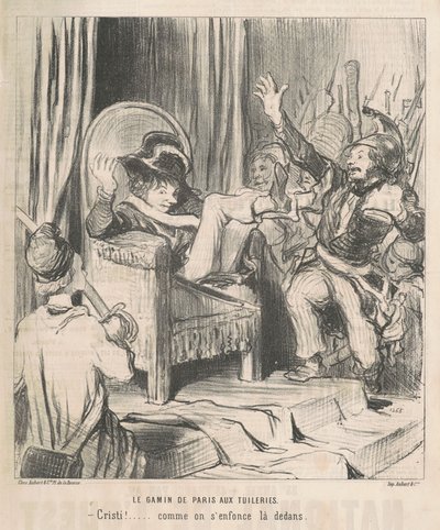 The Kid of Paris på Tuileriene av Honoré Daumier