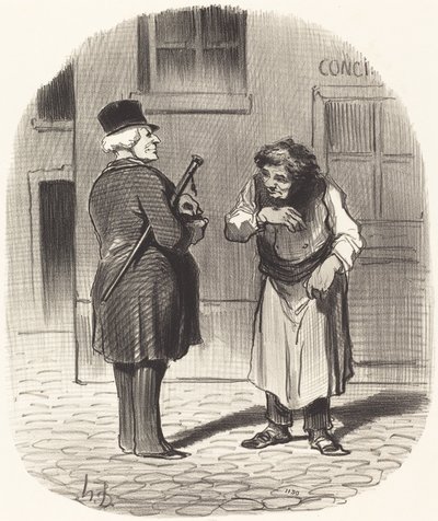 Nyttårsdag av Honoré Daumier