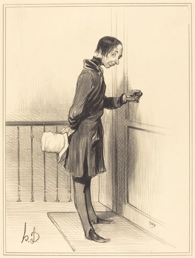 Tiggeren hjemme av Honoré Daumier