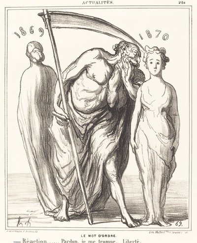 Stikkordet: Reaksjon... Tilgivelse... Frihet av Honoré Daumier