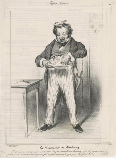 Parykkmakeren fra Faubourg av Honoré Daumier