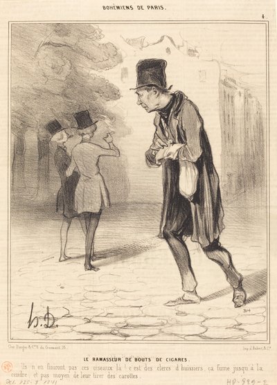 Sigarstubbesamleren av Honoré Daumier