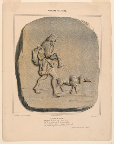 The Return of Odysseus, plate 7 fra Ancient History av Honoré Daumier