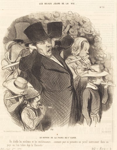 Saint-Cloud-messen kommer tilbake av Honoré Daumier